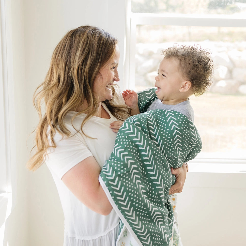 Forest Friends + Mudcloth Classic Muslin Snuggle Blanket  - Doodlebug's Children's Boutique