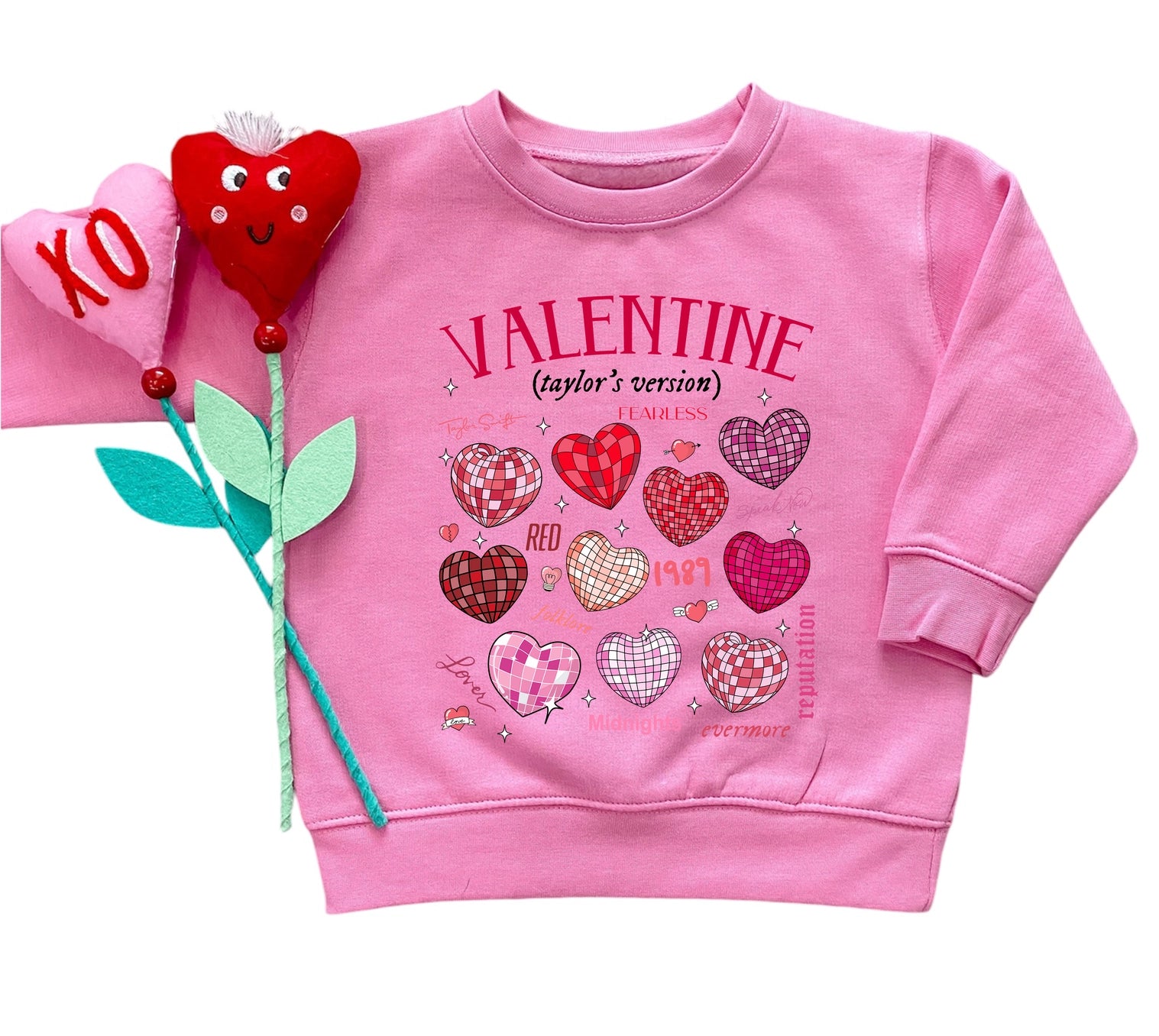 Valentine's Version Pink Sweatshirt - Doodlebug's Children's Boutique