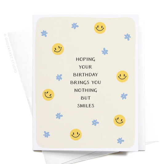 Nothing But Smiles Birthday Greeting Card  - Doodlebug's Children's Boutique