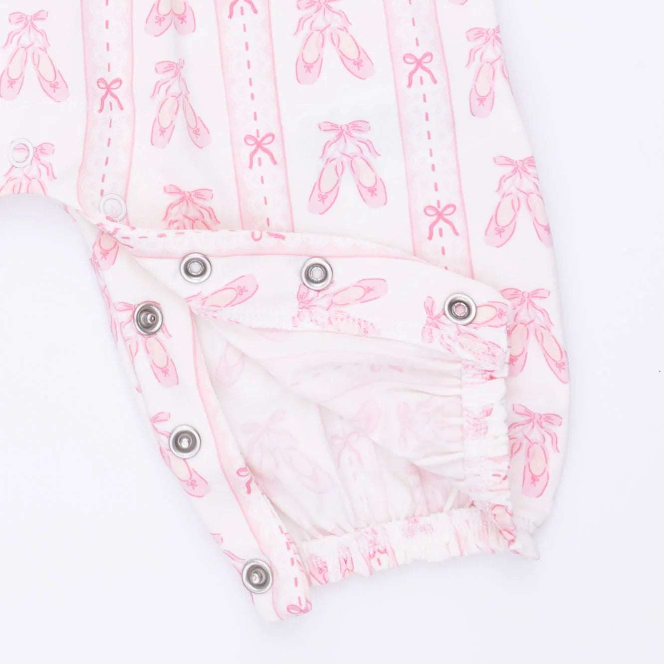 Ballet Shoes Ruffle Sleeve Romper - Doodlebug's Children's Boutique