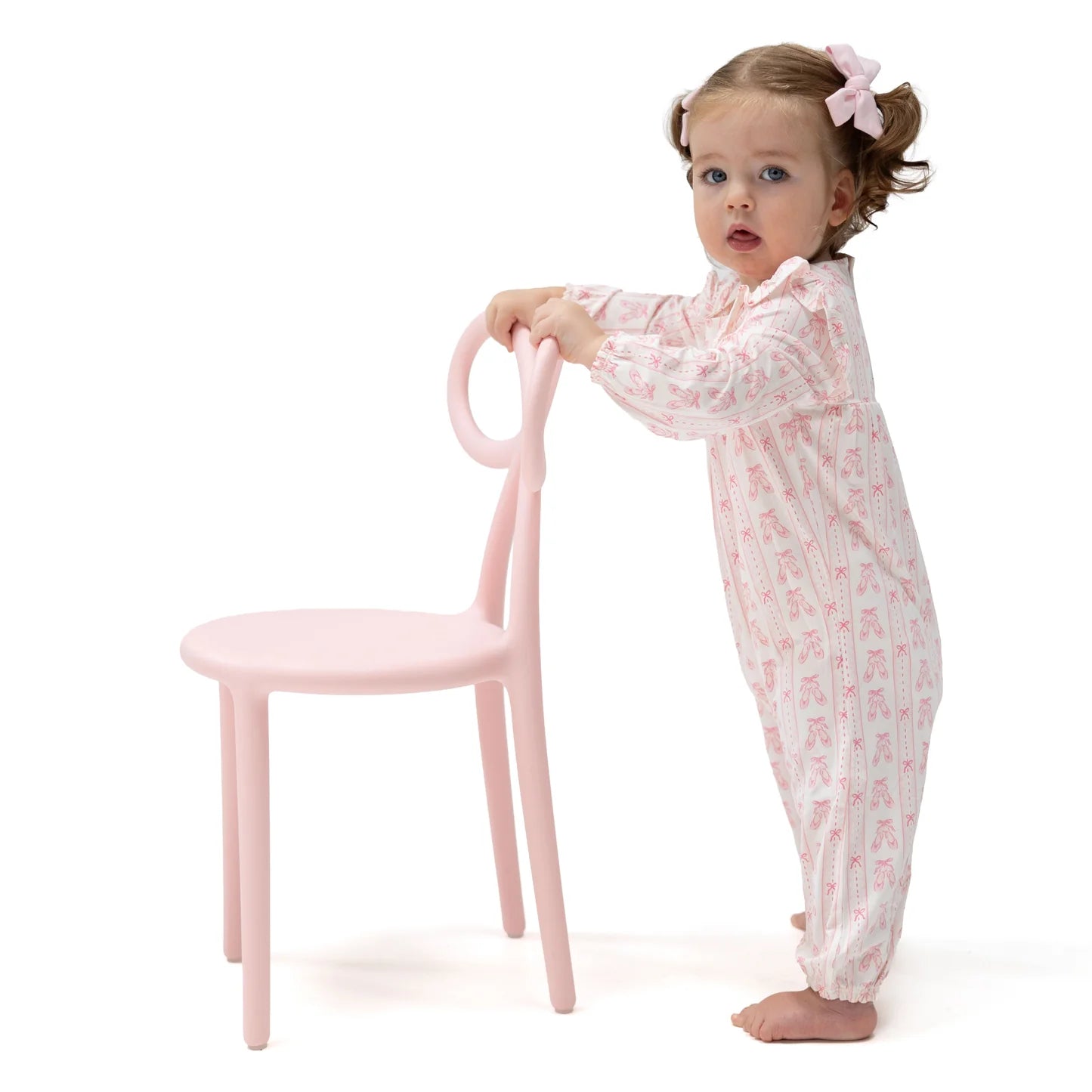 Ballet Shoes Ruffle Sleeve Romper - Doodlebug's Children's Boutique