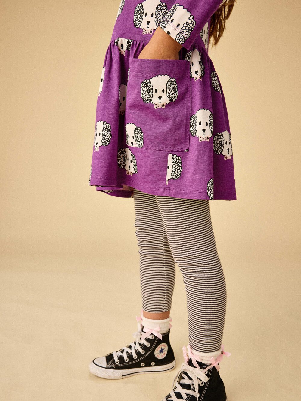 Striped Leggings in Jet Black - Doodlebug's Children's Boutique