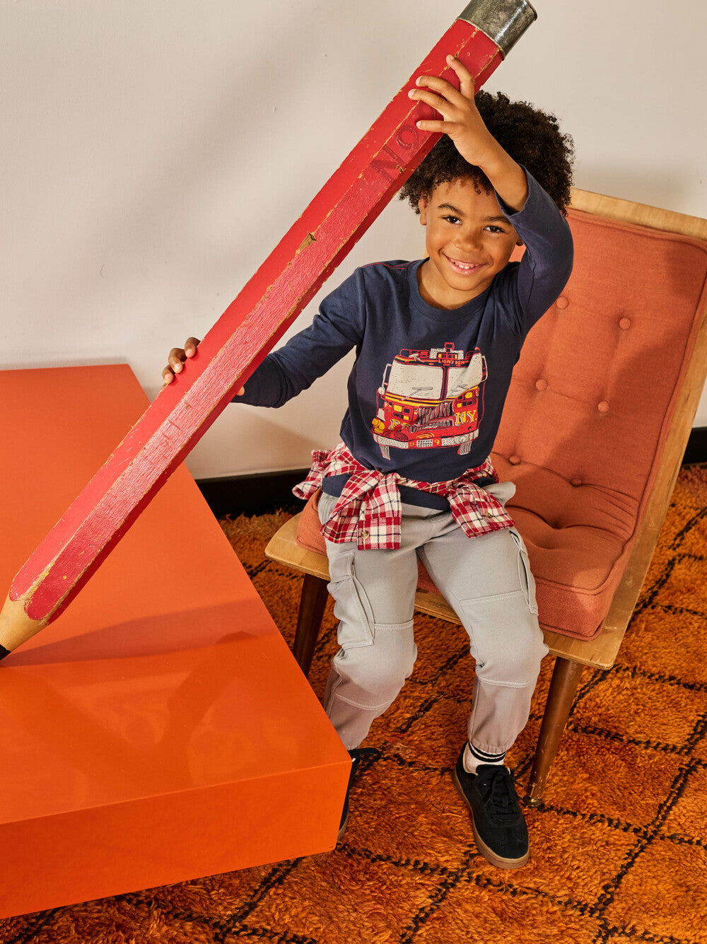 Fire Truck Double Sided Tee - Doodlebug's Children's Boutique