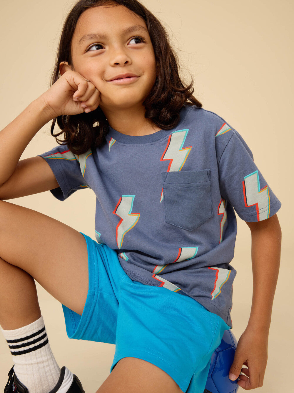 Swedish Blue Knit Shorts - Doodlebug's Children's Boutique