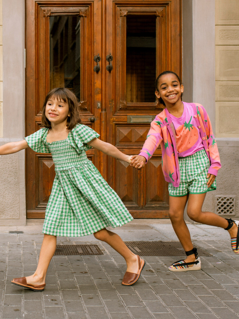 Garden Party Check Flutter Sleeve Smocked Dress - Doodlebug's Children's Boutique
