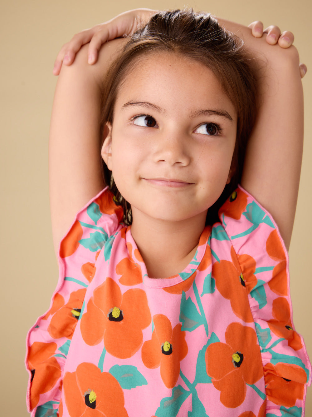 Poppy Poppies Flutter Sleeve Romper - Doodlebug's Children's Boutique