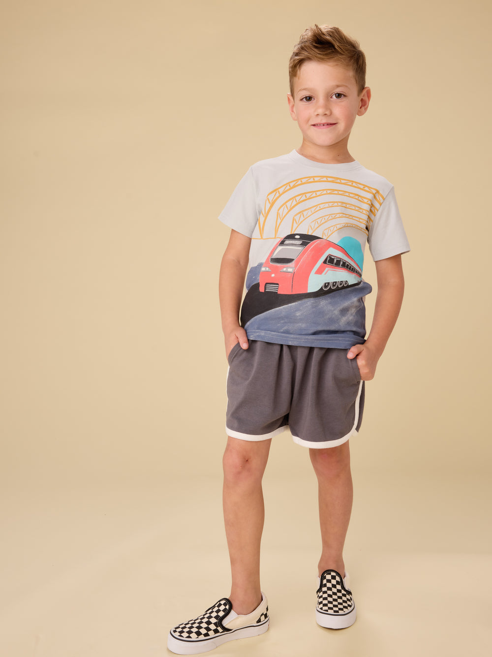 Thunder Sporty Ringer Shorts - Doodlebug's Children's Boutique