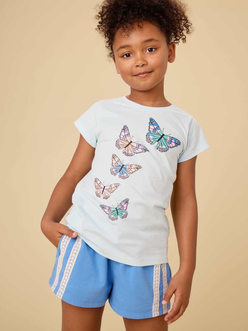 Butterfly Flurry Graphic Tee - Doodlebug's Children's Boutique