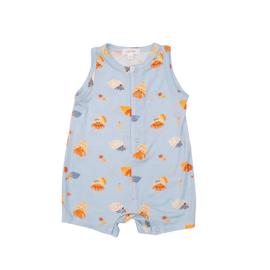 Shortie Romper in Hermit Crabs  - Doodlebug's Children's Boutique