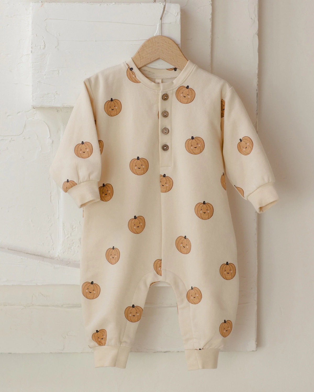 Relaxed Fleece Jumpsuit in Pumpkins - Doodlebug's Children's Boutique