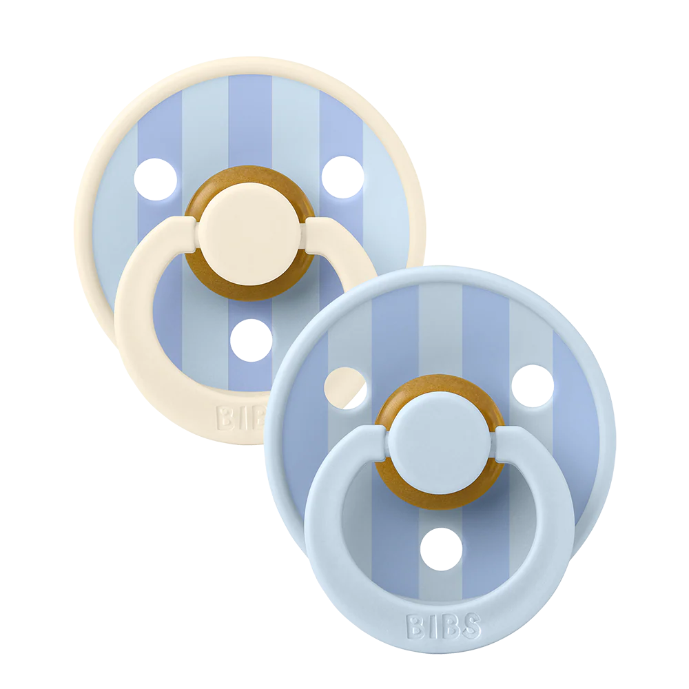 Studio Colour Pacifier 2 Pack Block in Baby Blue and Dusty Blue