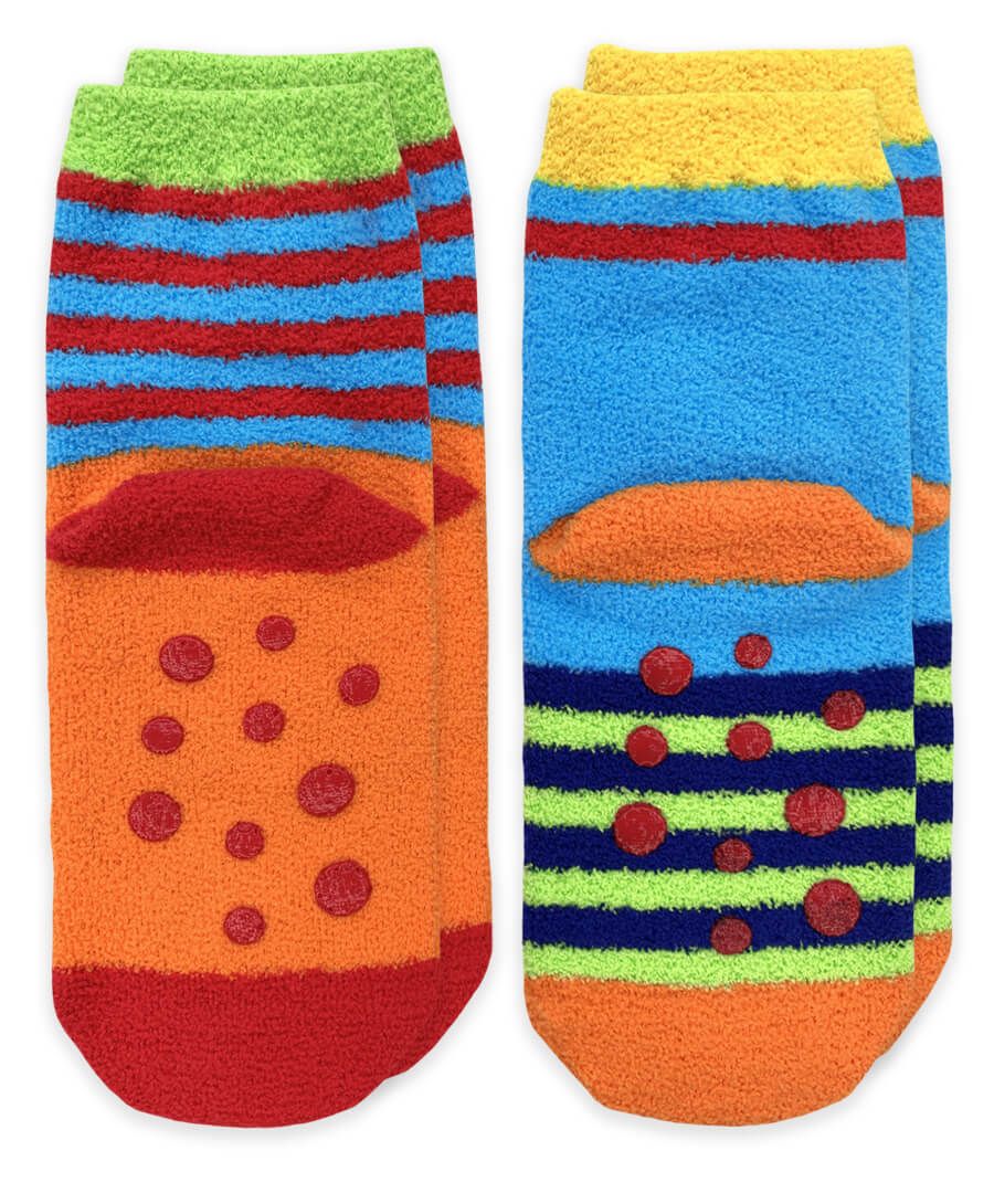 Monster Fuzzy Non Skid Slipper Socks 2 Pack  - Doodlebug's Children's Boutique