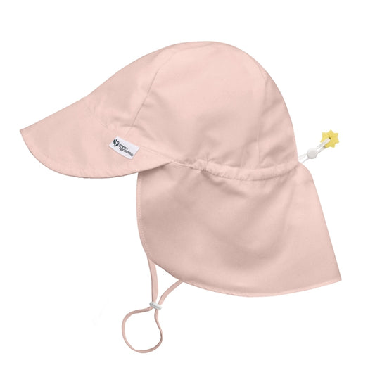 Sun Protection Flap Hat in Light Coral  - Doodlebug's Children's Boutique