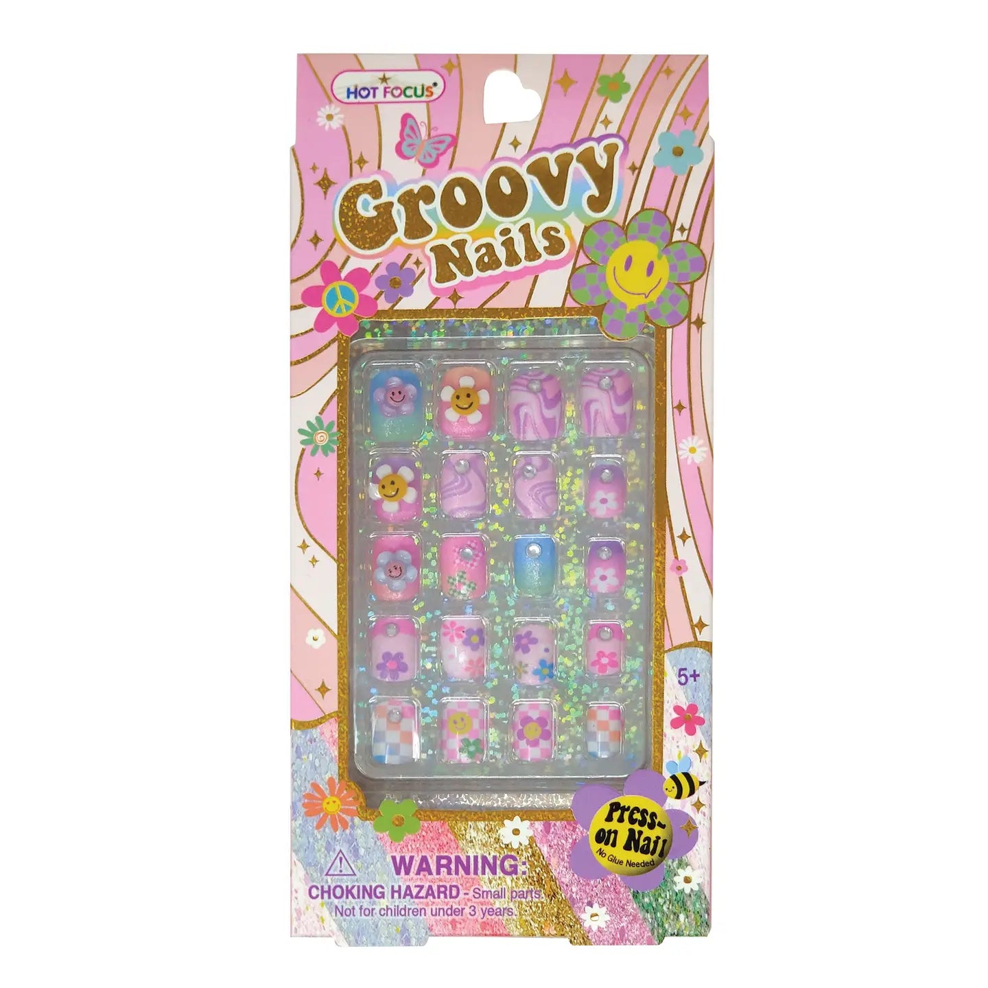 Groovy Flower Nails - Doodlebug's Children's Boutique