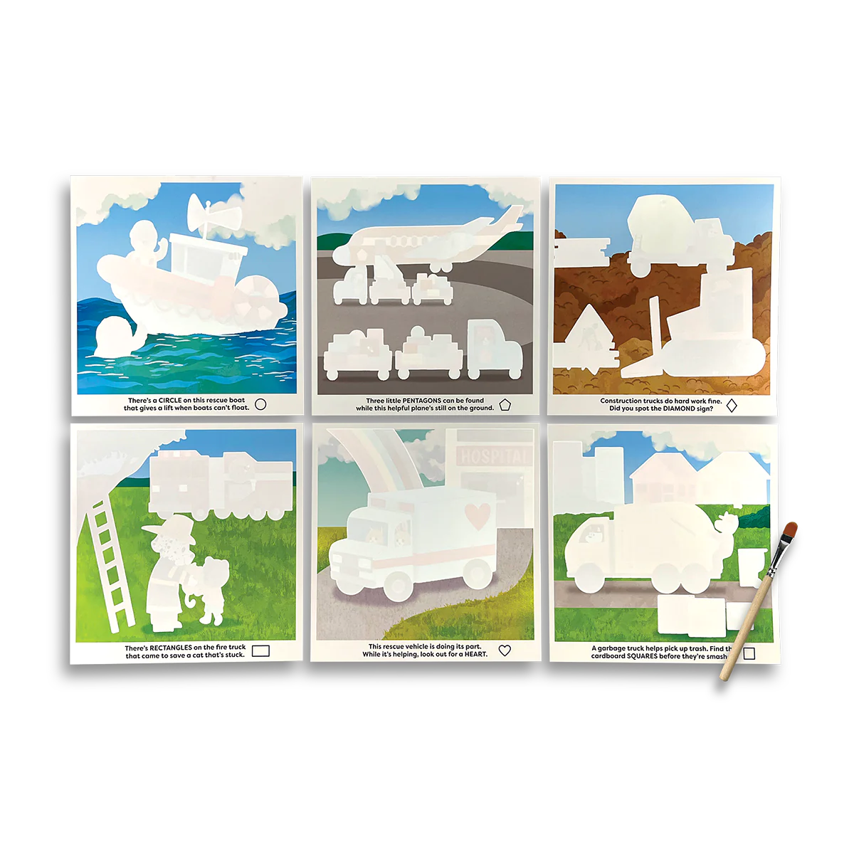 Helpful Vehicles Water Amaze Water Reveal Boards  - Doodlebug's Children's Boutique