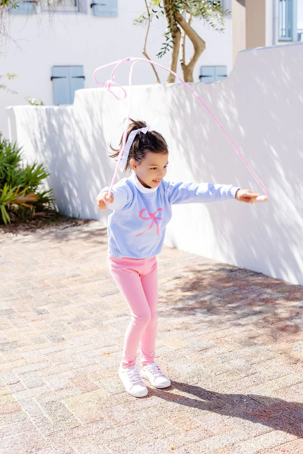 Isabelle's Intarsia Sweater in Beal Street Blue with Hamptons Hot Pink –  Doodlebug's & Grow Children's Boutique