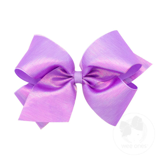 King Iridescent Bow in Light Orchid - Doodlebug's Children's Boutique
