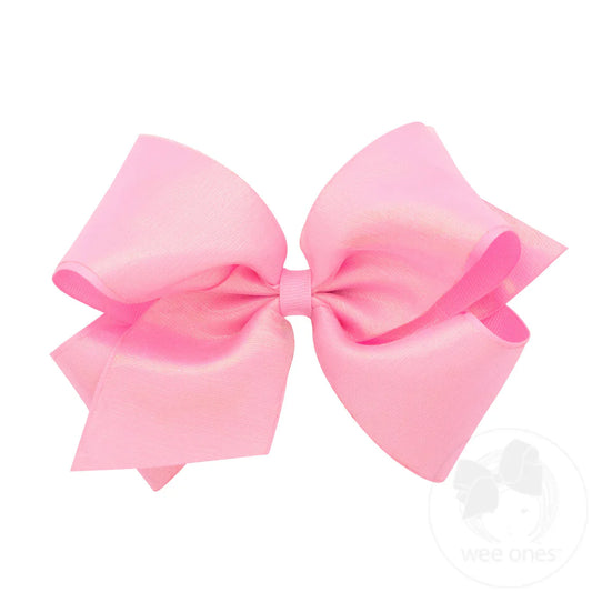 King Iridescent Bow in Pearl - Doodlebug's Children's Boutique