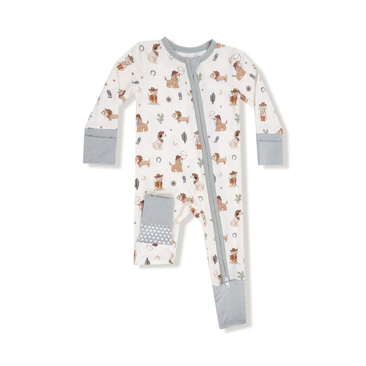 Cowboy Dogs Convertible Romper - Doodlebug's Children's Boutique
