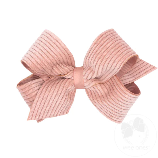 Sweet Nectar Corduroy Medium Bow  - Doodlebug's Children's Boutique