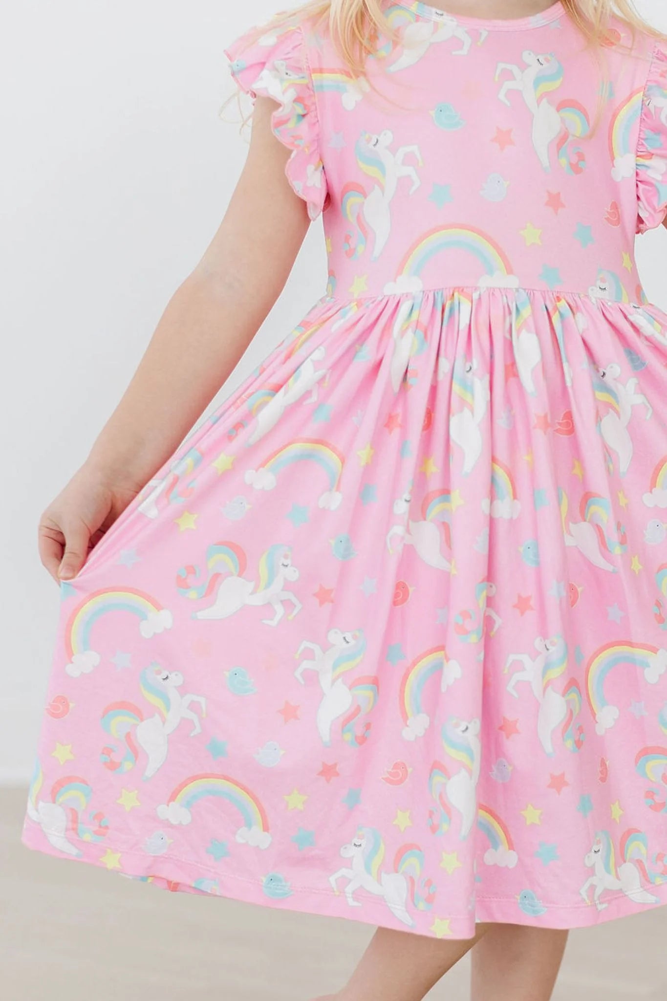 My Little Unicorn Flutter Sleeve Twirl Dress  - Doodlebug's Children's Boutique