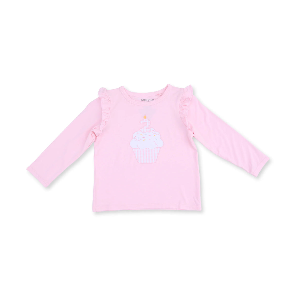 Second Birthday Pink Long Sleeve Ruffle Shirt - Doodlebug's Children's Boutique
