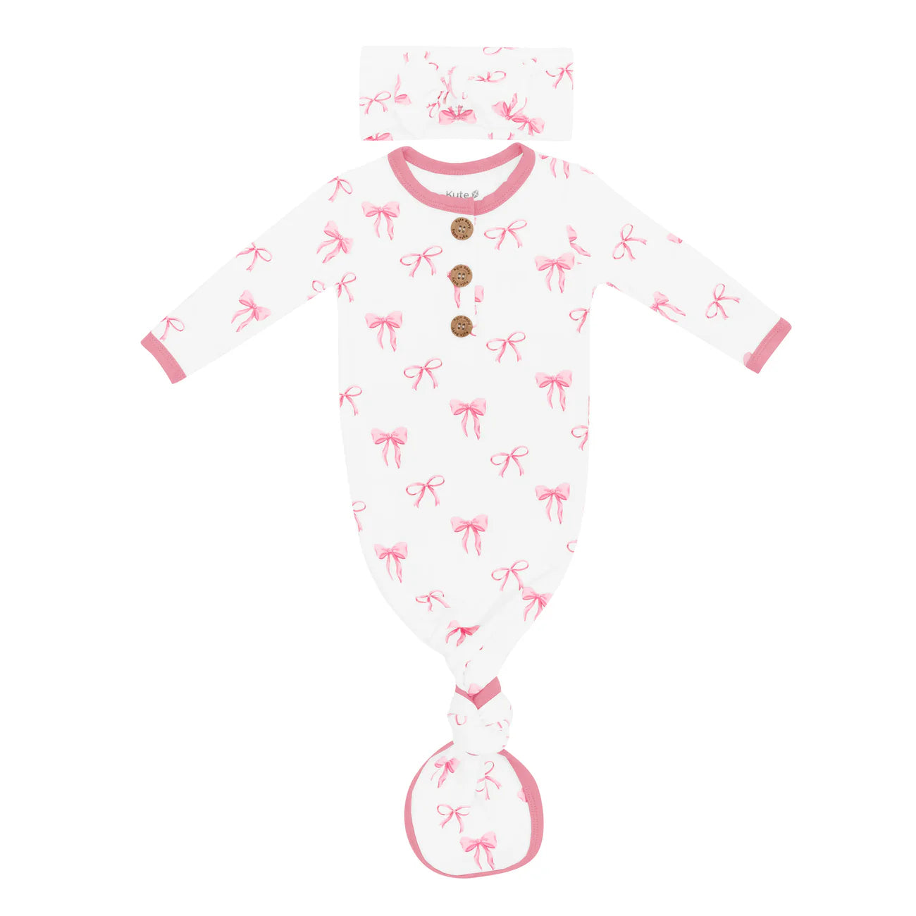 Knotted Gown & Bow Set in Bow - Doodlebug's Children's Boutique