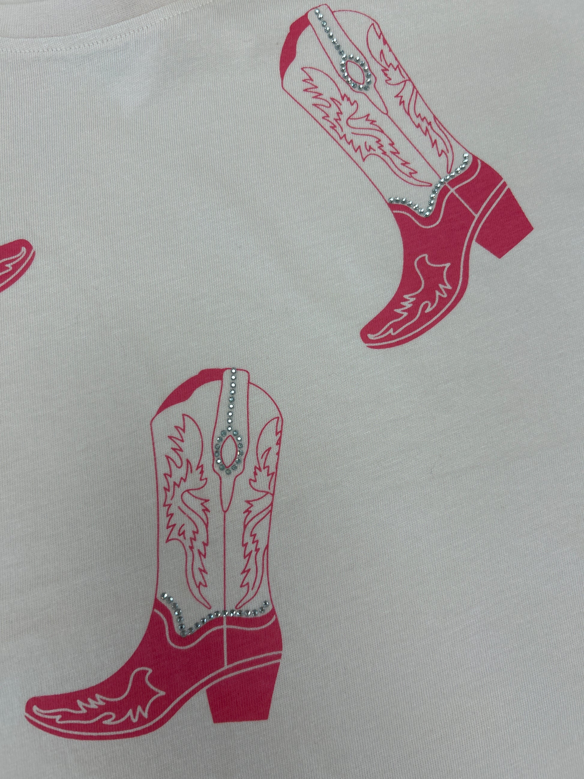 Rhinestone Cowgirl Boot Tee  - Doodlebug's Children's Boutique