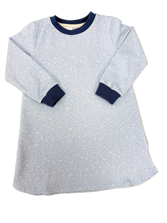 Navy Blue Floral Sweatshirt Dress - Doodlebug's Children's Boutique