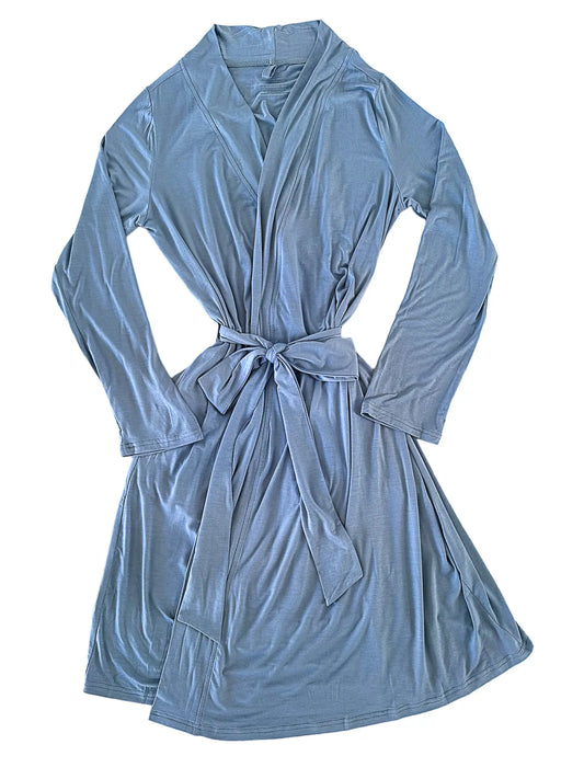Carolina Blue Mommy Robe - Doodlebug's Children's Boutique
