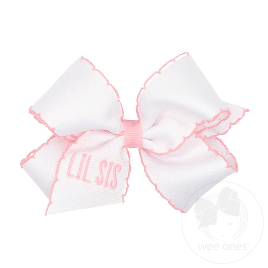 Lil Sis Moonstitch Medium Bow  - Doodlebug's Children's Boutique