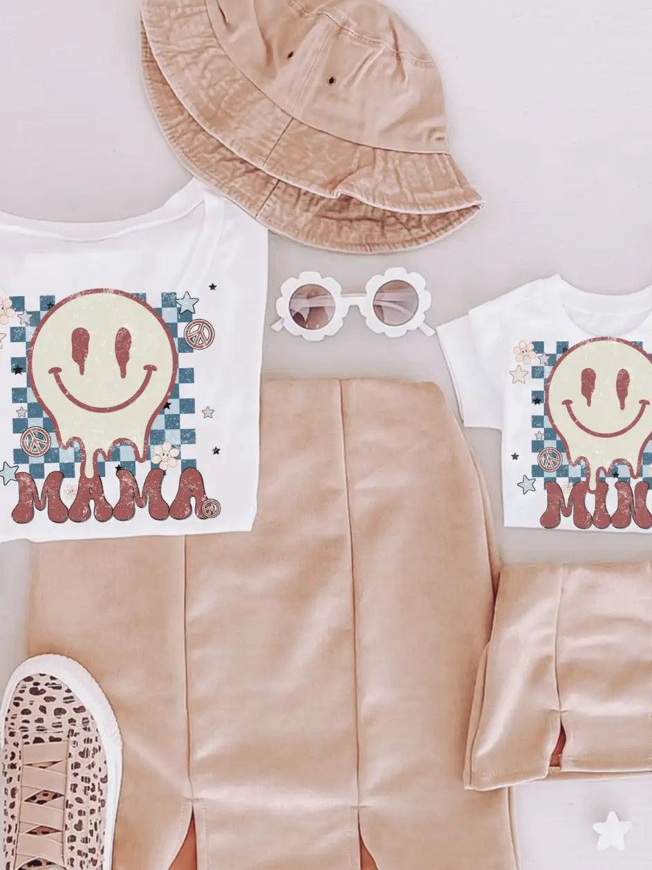 Smiley Mama Tee  - Doodlebug's Children's Boutique