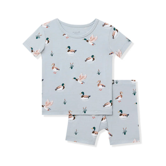 Short Sleeve Pajamas in Mallard Duck