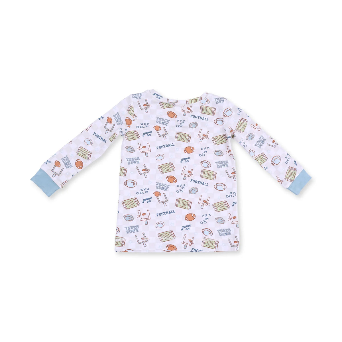 Football Check Long Sleeve Loungewear Set - Doodlebug's Children's Boutique