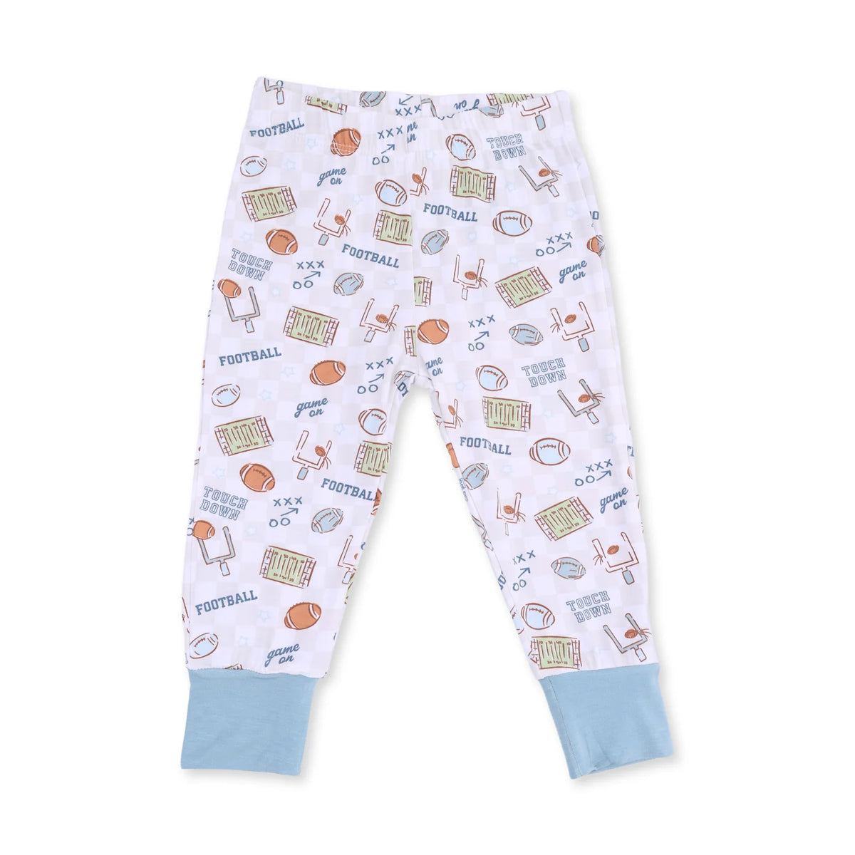 Football Check Long Sleeve Loungewear Set - Doodlebug's Children's Boutique