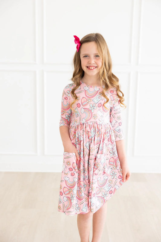 Dream Big Pocket Twirl Dress  - Doodlebug's Children's Boutique