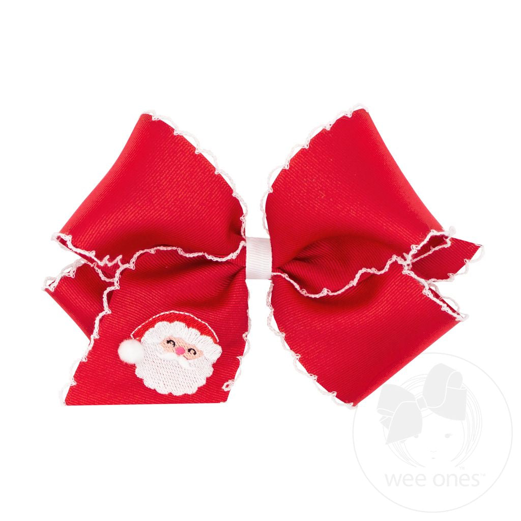 Santa Claus Moonstitch King Bow  - Doodlebug's Children's Boutique