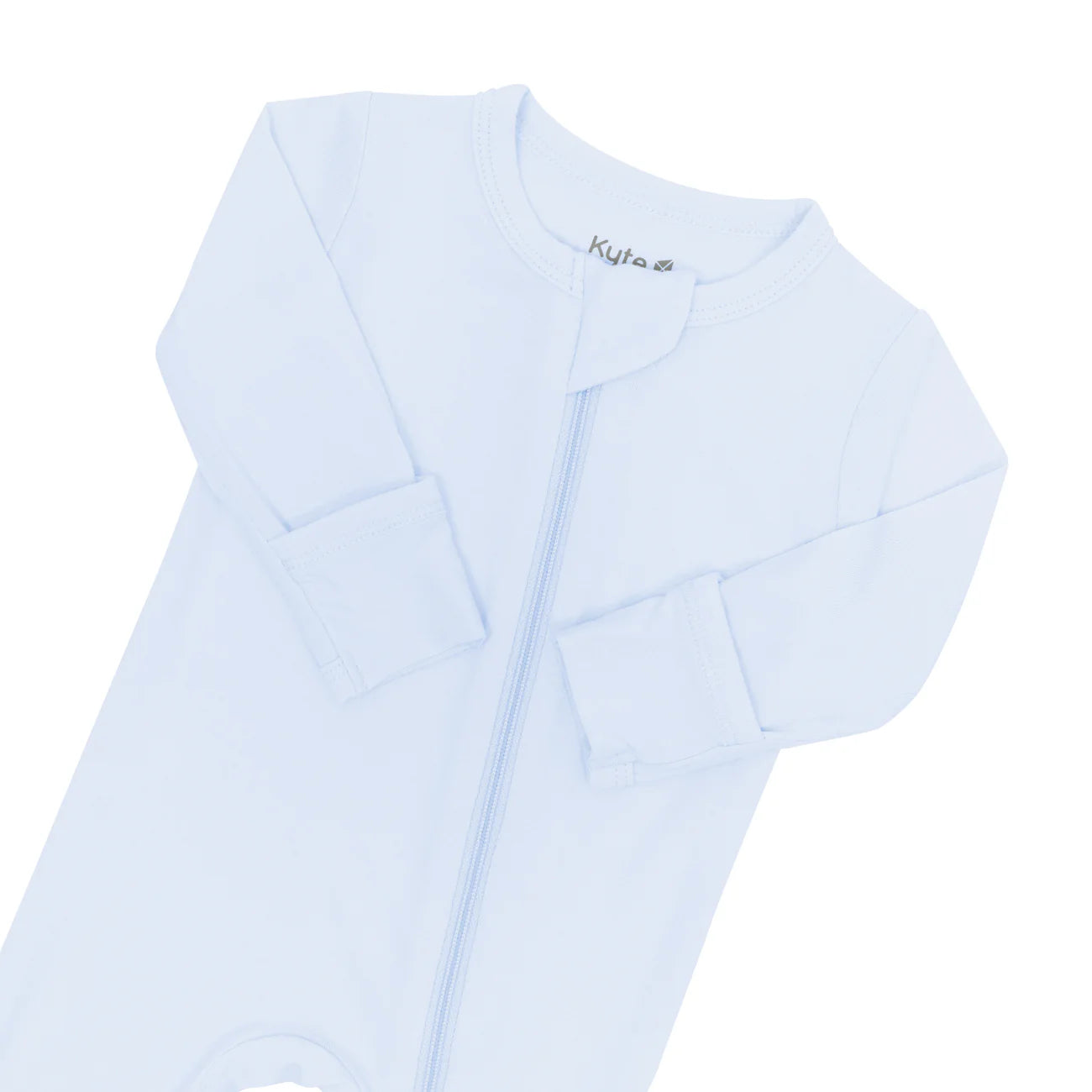 Zippered Footie in Mist - Doodlebug's Children's Boutique