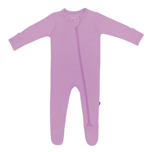 Preemie Zippered Footie in Poi - Doodlebug's Children's Boutique