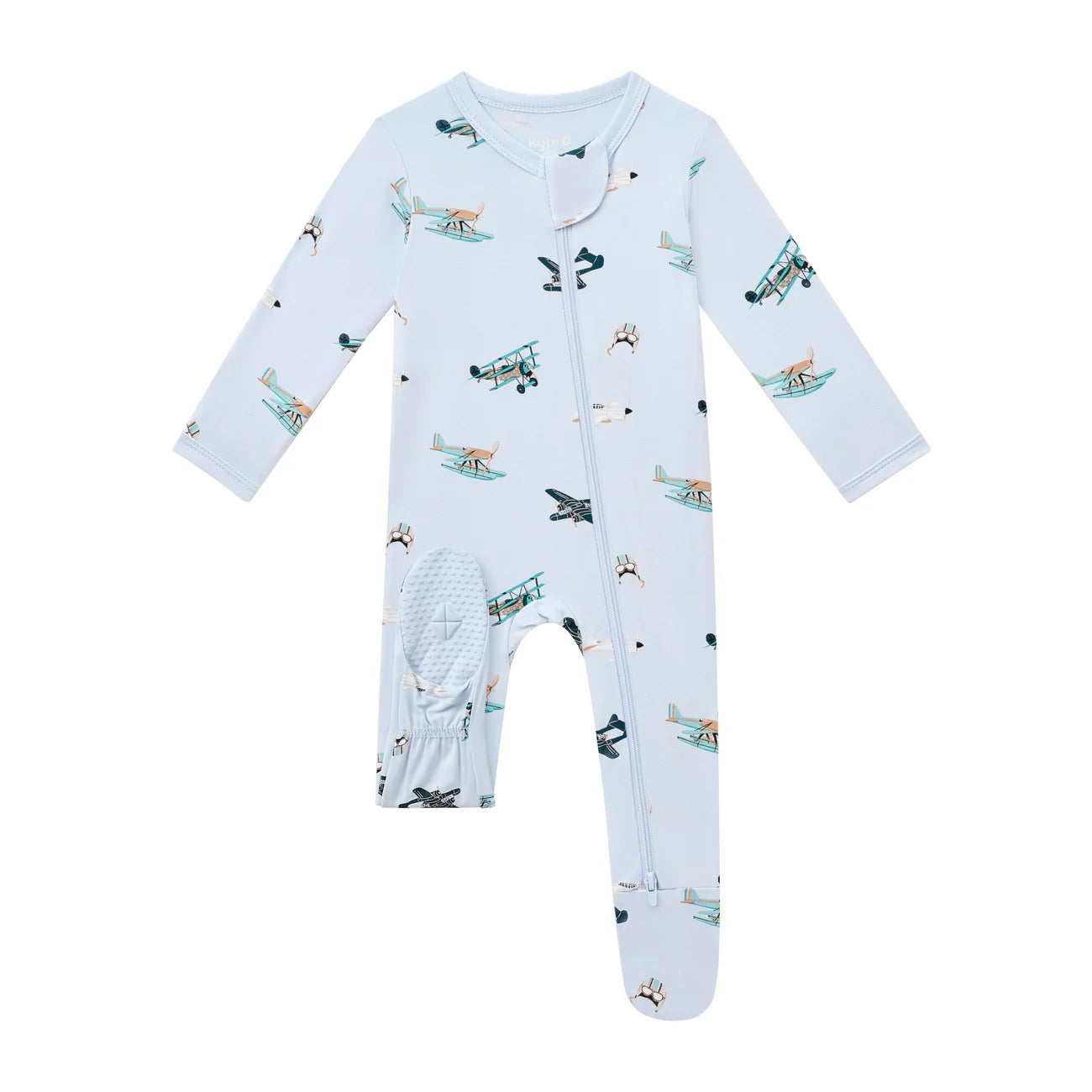 Zippered Footie in Take Off - Doodlebug's Children's Boutique