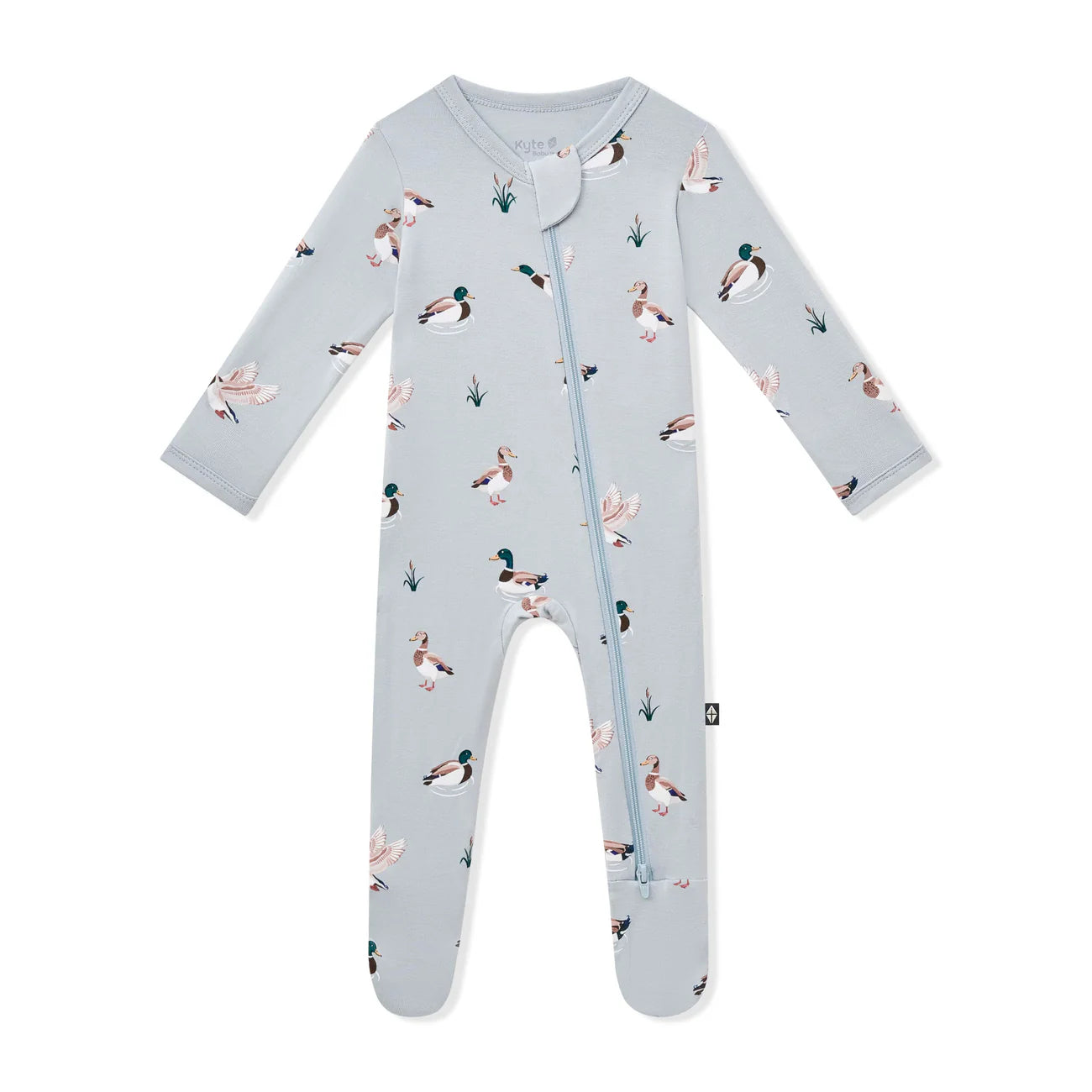 Zippered Footie in Mallard Duck - Doodlebug's Children's Boutique