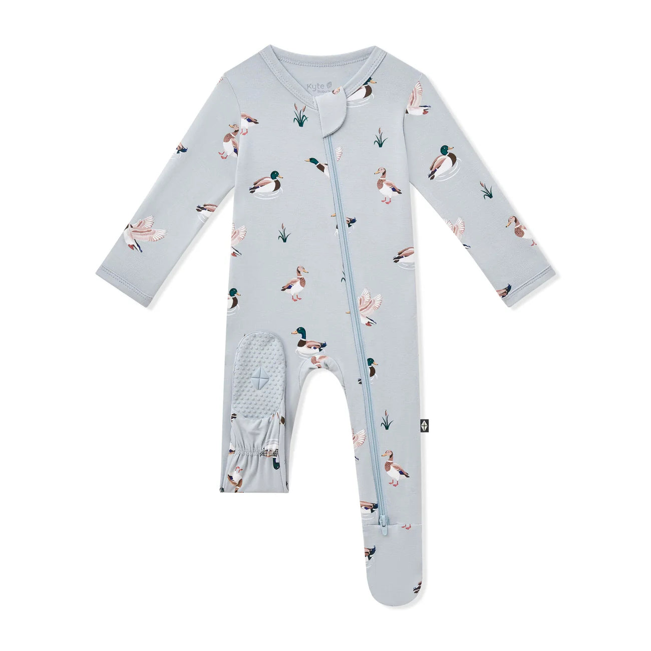 Zippered Footie in Mallard Duck - Doodlebug's Children's Boutique