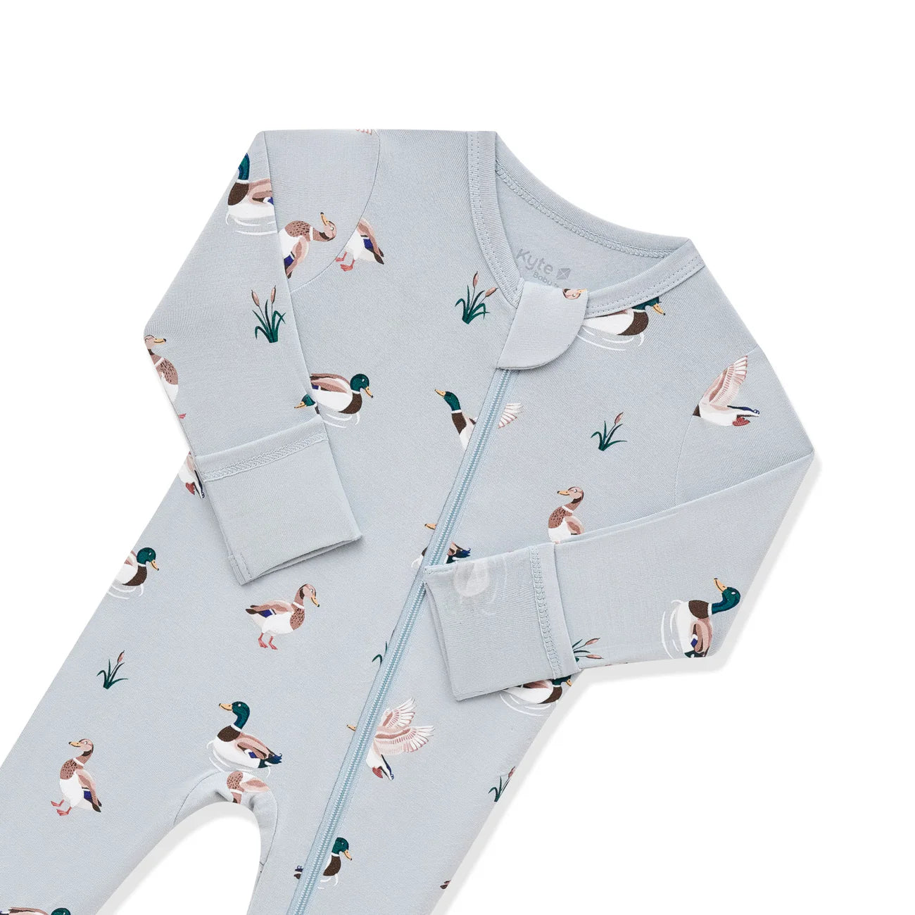 Zippered Footie in Mallard Duck - Doodlebug's Children's Boutique