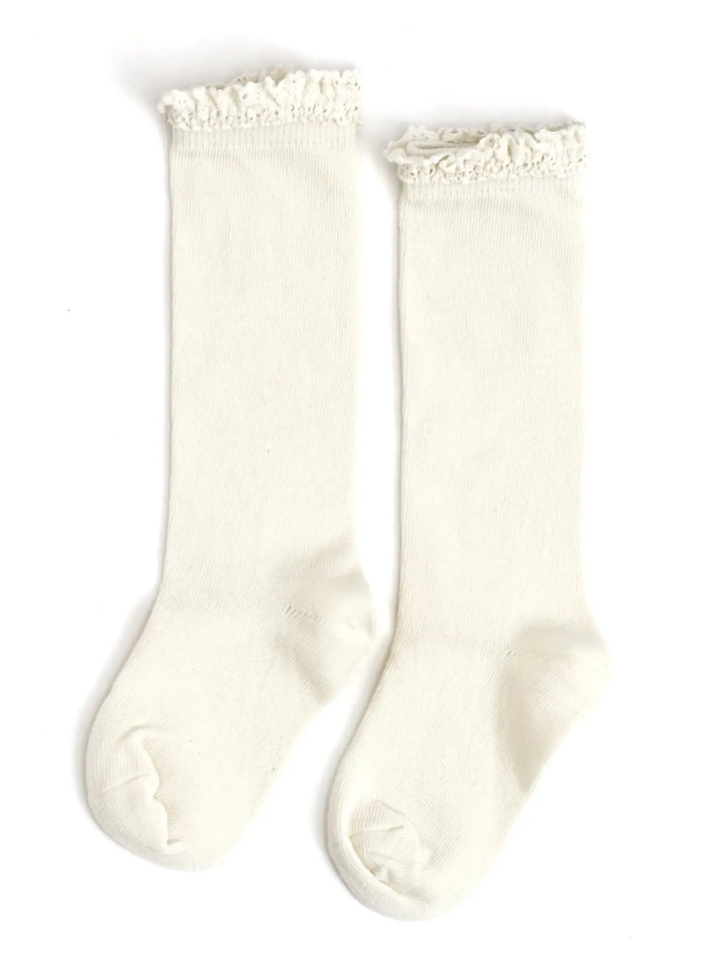 Lace Top Knee Highs in Ivory  - Doodlebug's Children's Boutique