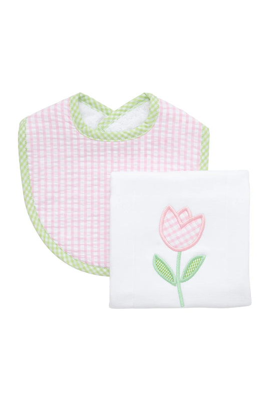 Tulip Bib & Burp Cloth Box Set - Doodlebug's Children's Boutique
