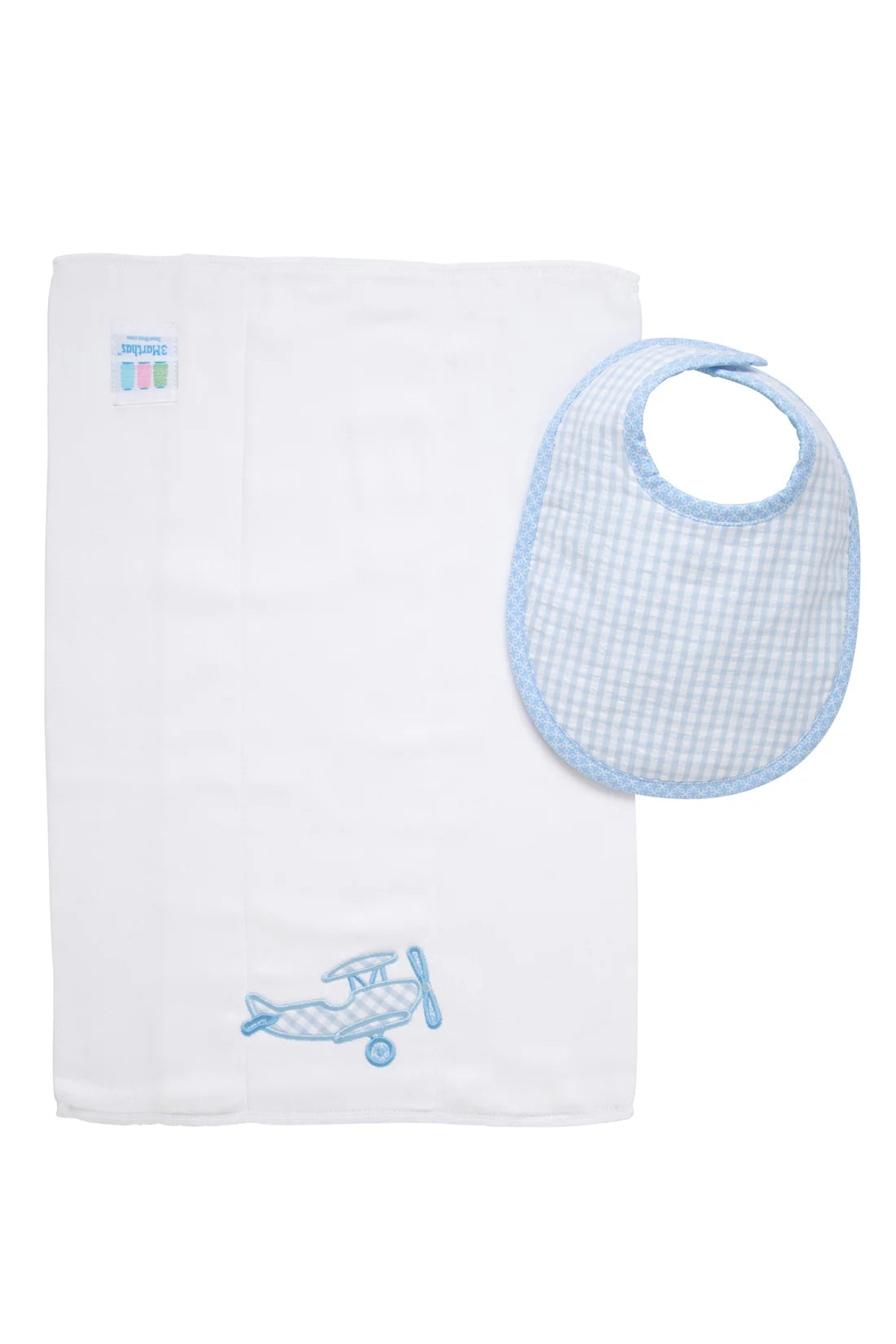 Airplane Bib & Burp Cloth Box Set - Doodlebug's Children's Boutique