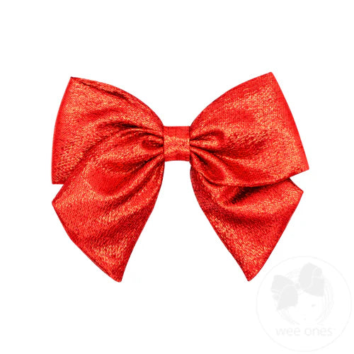 Lame Bowtie King Bow with Tails in Red - Doodlebug's Children's Boutique