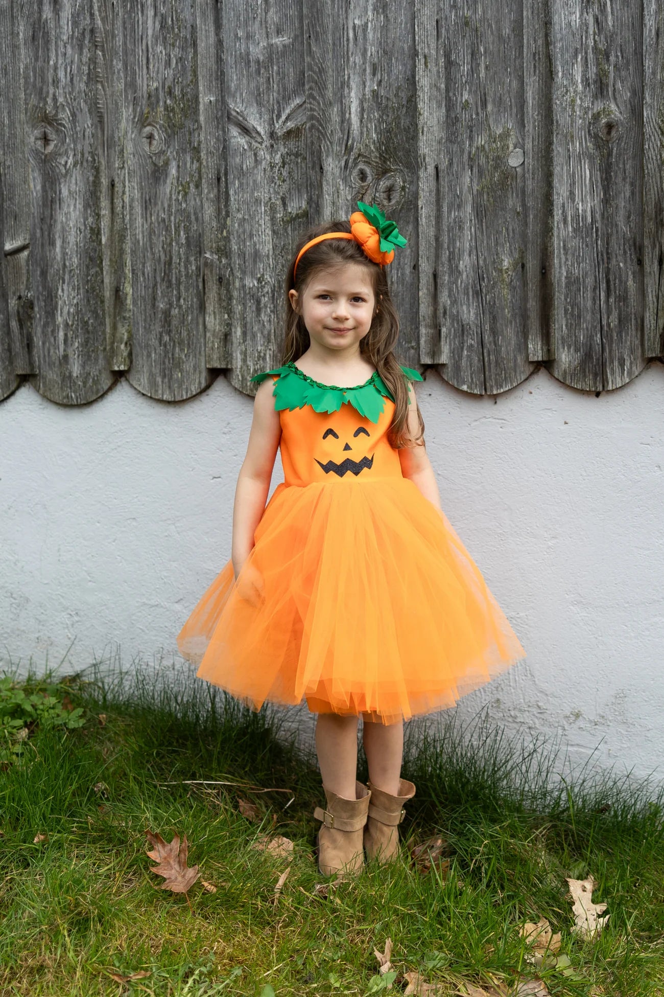 Pumpkin Patch Dress & Headband - Doodlebug's Children's Boutique