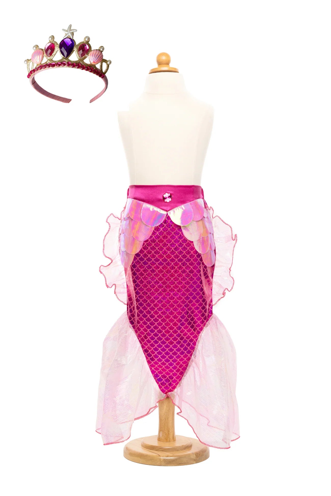Pink Mermaid Glimmer Skirt & Headband - Doodlebug's Children's Boutique