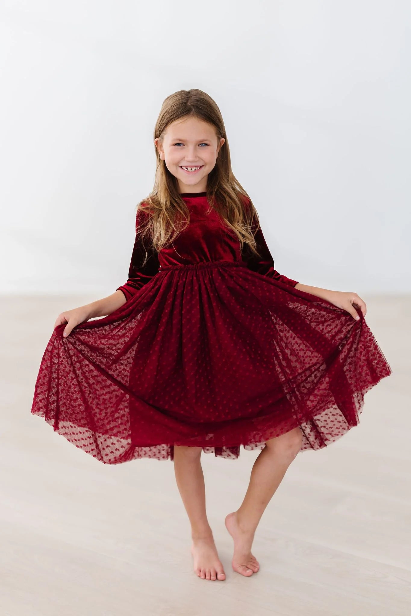 Cranberry Velvet Tutu Dress  - Doodlebug's Children's Boutique